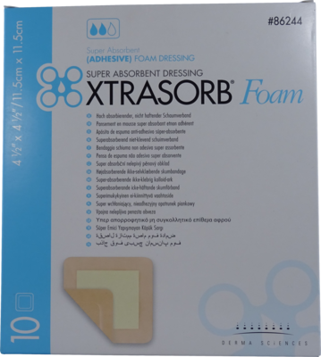 XTRASORB Foam Schaumverband 11x11 cm haftend