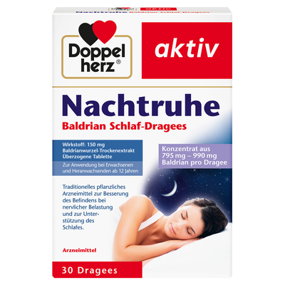 DOPPELHERZ Nachtruhe Baldrian Schlaf-Dragees